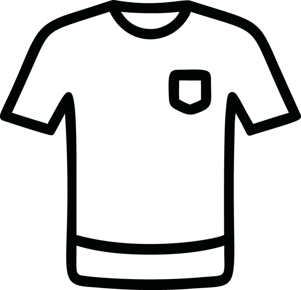 línea camiseta icono vector