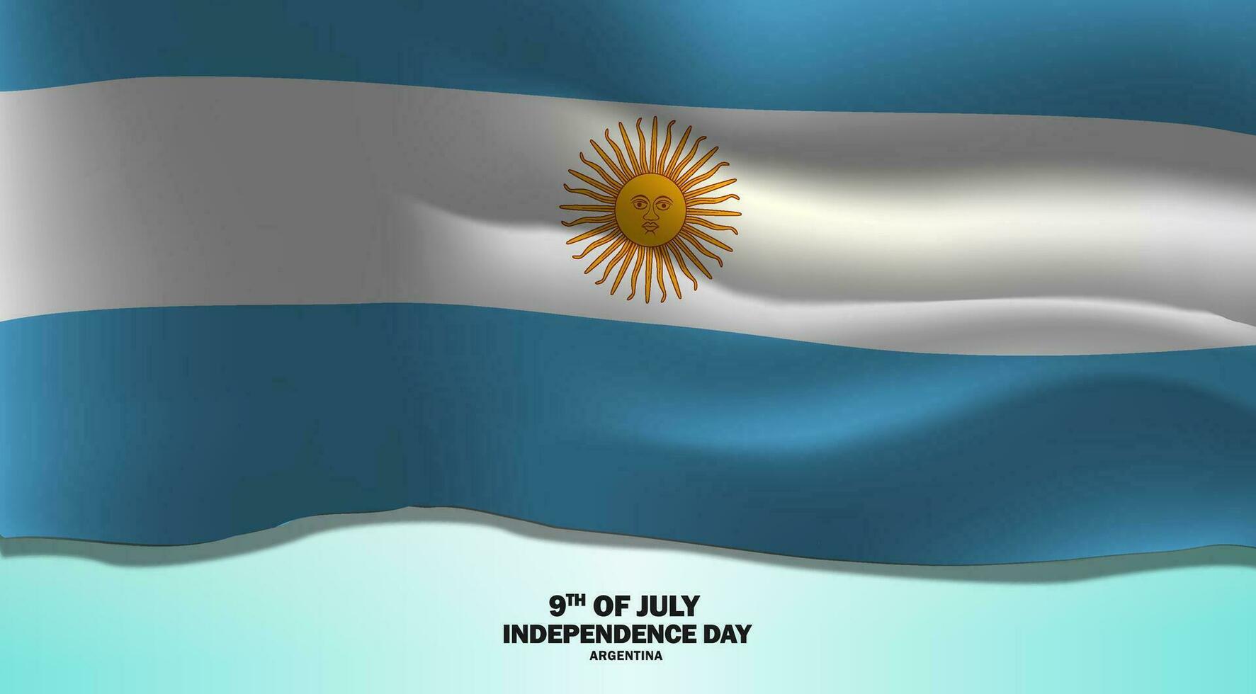 Independence Day of the Argentina Vector Background. The Ninth of July Illustration Design for Banner, Greeting Card, Invitation or Holiday Poster.