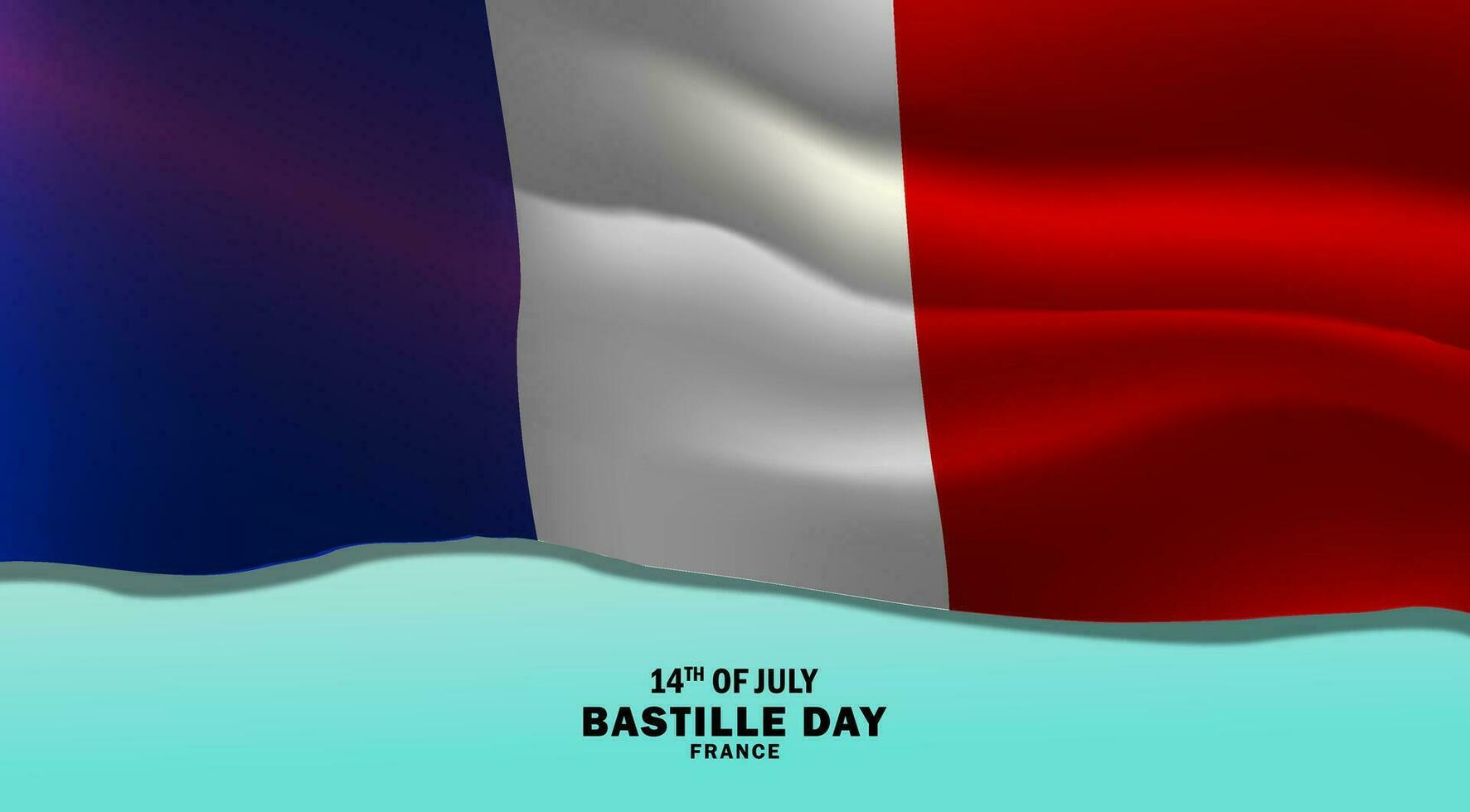 Bastille Day of the France Vector Background. The Fourteenth of July Illustration Design for Banner, Greeting Card, Invitation or Holiday Poster.