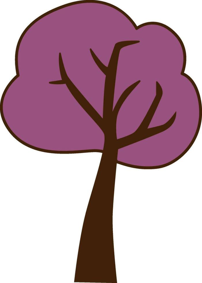 vector solitario árbol icono. vector púrpura árbol icono.
