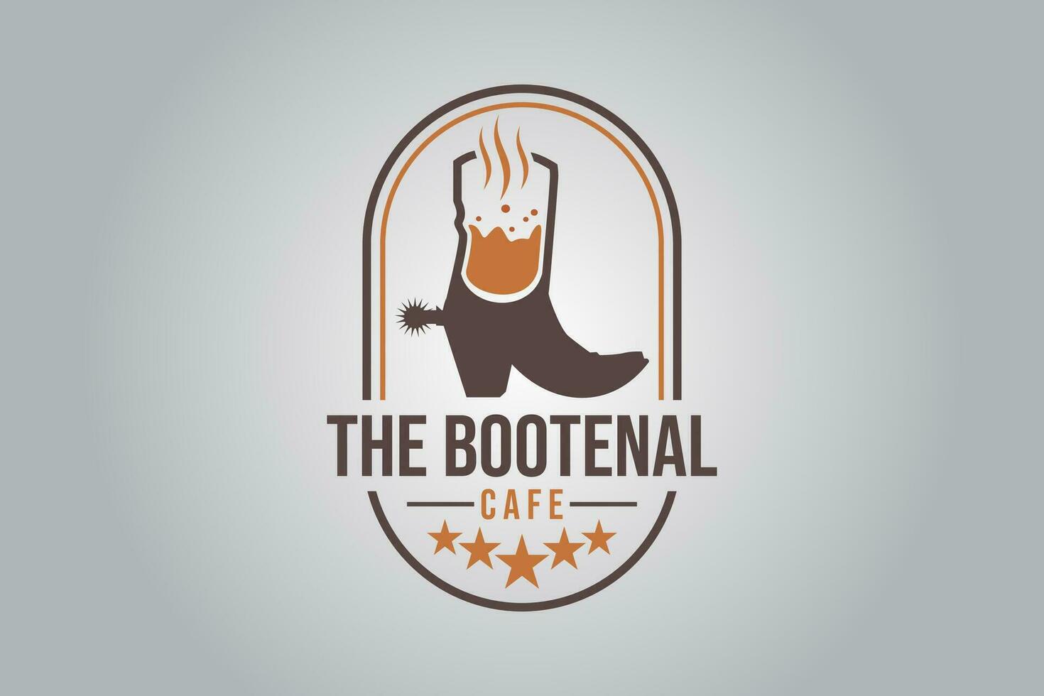 Bootenal cafe restauran logo design template element vector