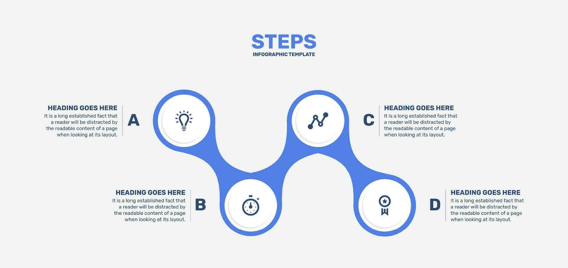 cuatro opciones circulo infografía modelo diseño vector