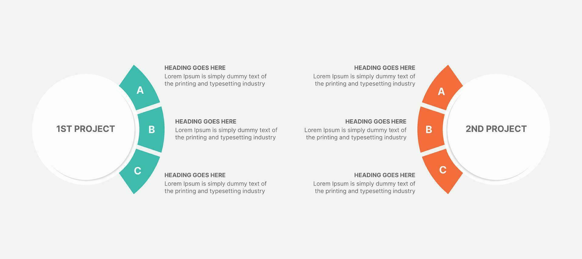 Comparison, Option, Circle, Infographic design template With work Flow Chart vector