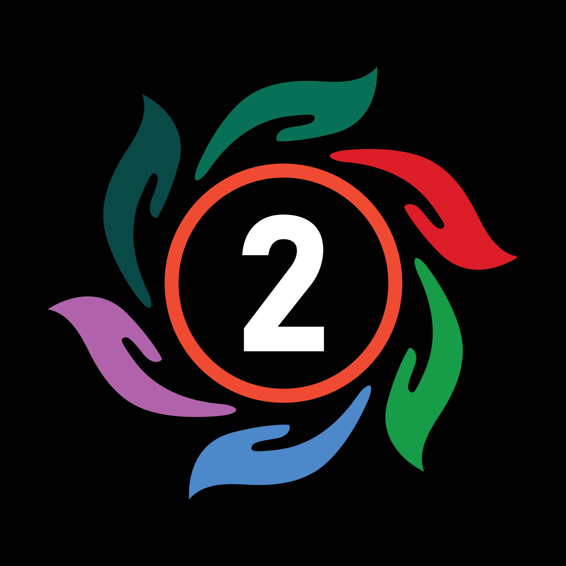 Circle number 2 logo vector 26298197 Vector Art at Vecteezy