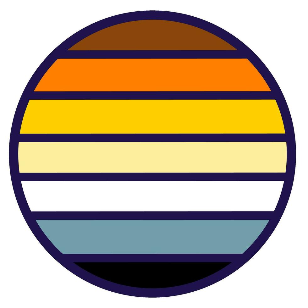 Bear Brotherhood LGBT Pride Flag Circle Badge vector