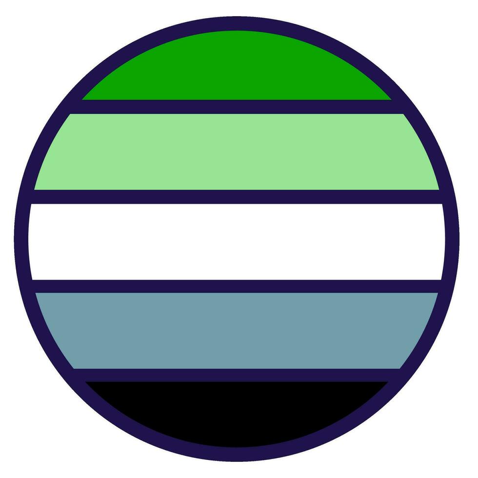 Aromantic LGBT Pride Flag Festive Circle Badge vector