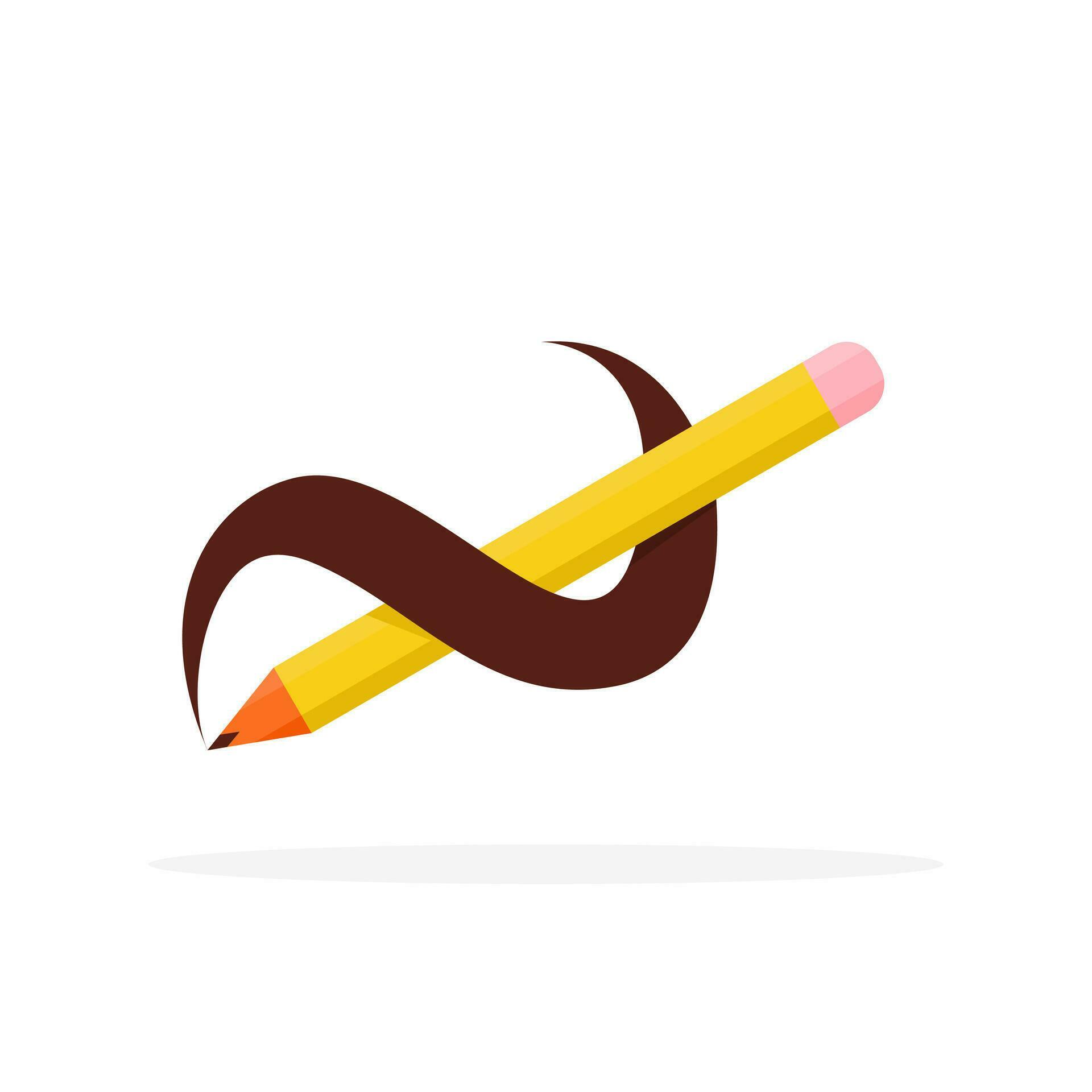 vector yellow pencil on white background 26298299 Vector Art at Vecteezy