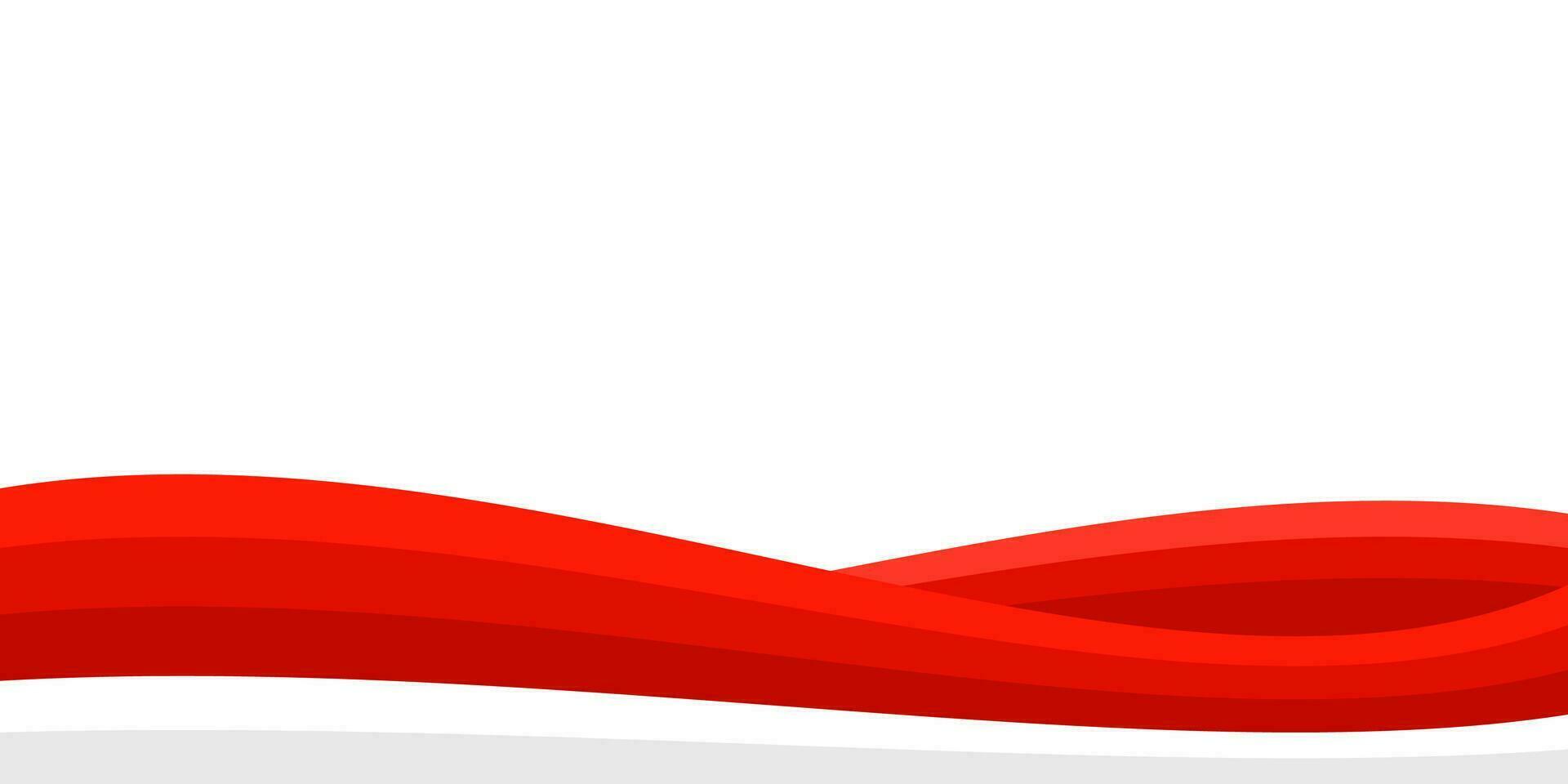 rojo blanco ola antecedentes bandera moderno marco frontera vector