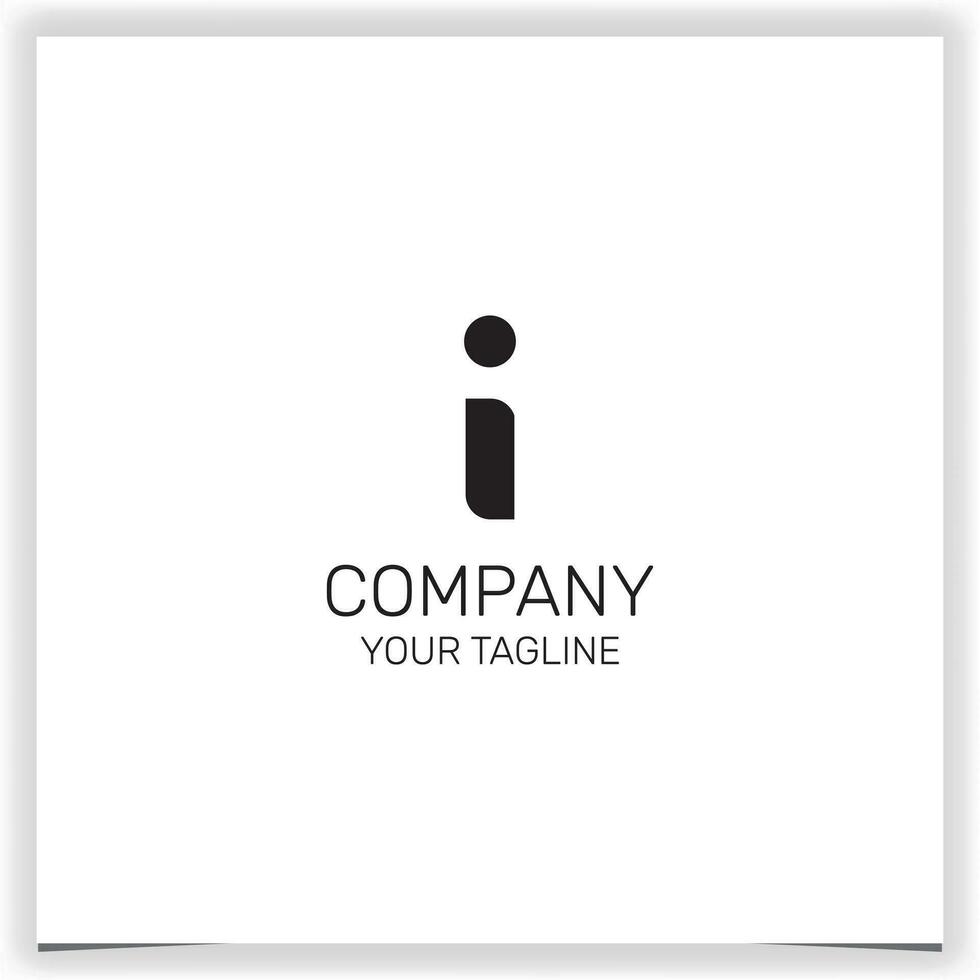 letter i logo premium elegant template vector eps 10