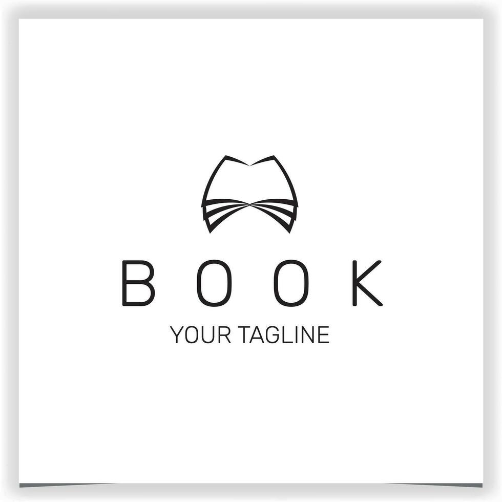 book logo premium elegant template vector eps 10