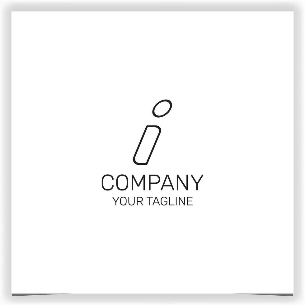 outline letter i logo premium elegant template vector eps 10