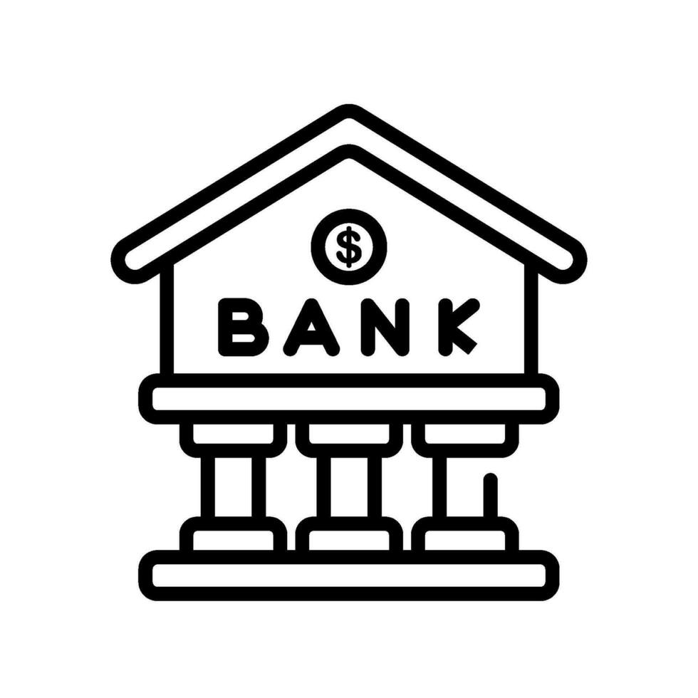 economía banco firmar símbolo vector