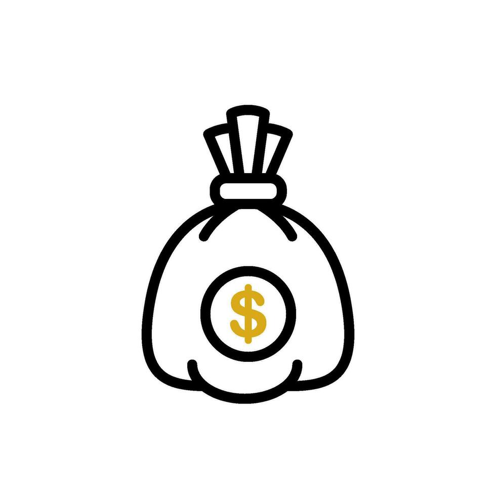 economy money bag sign symbol vector