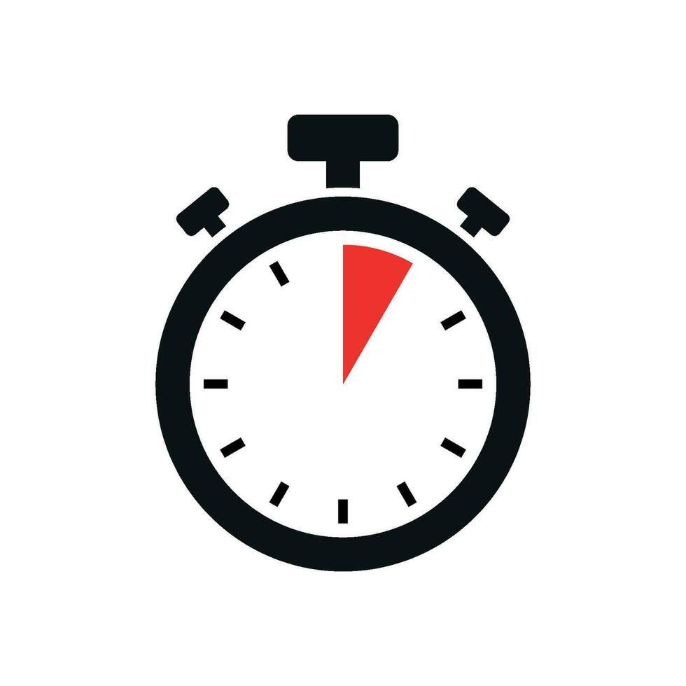 Trendy Simple Stopwatch Icon Vector Illustration Template