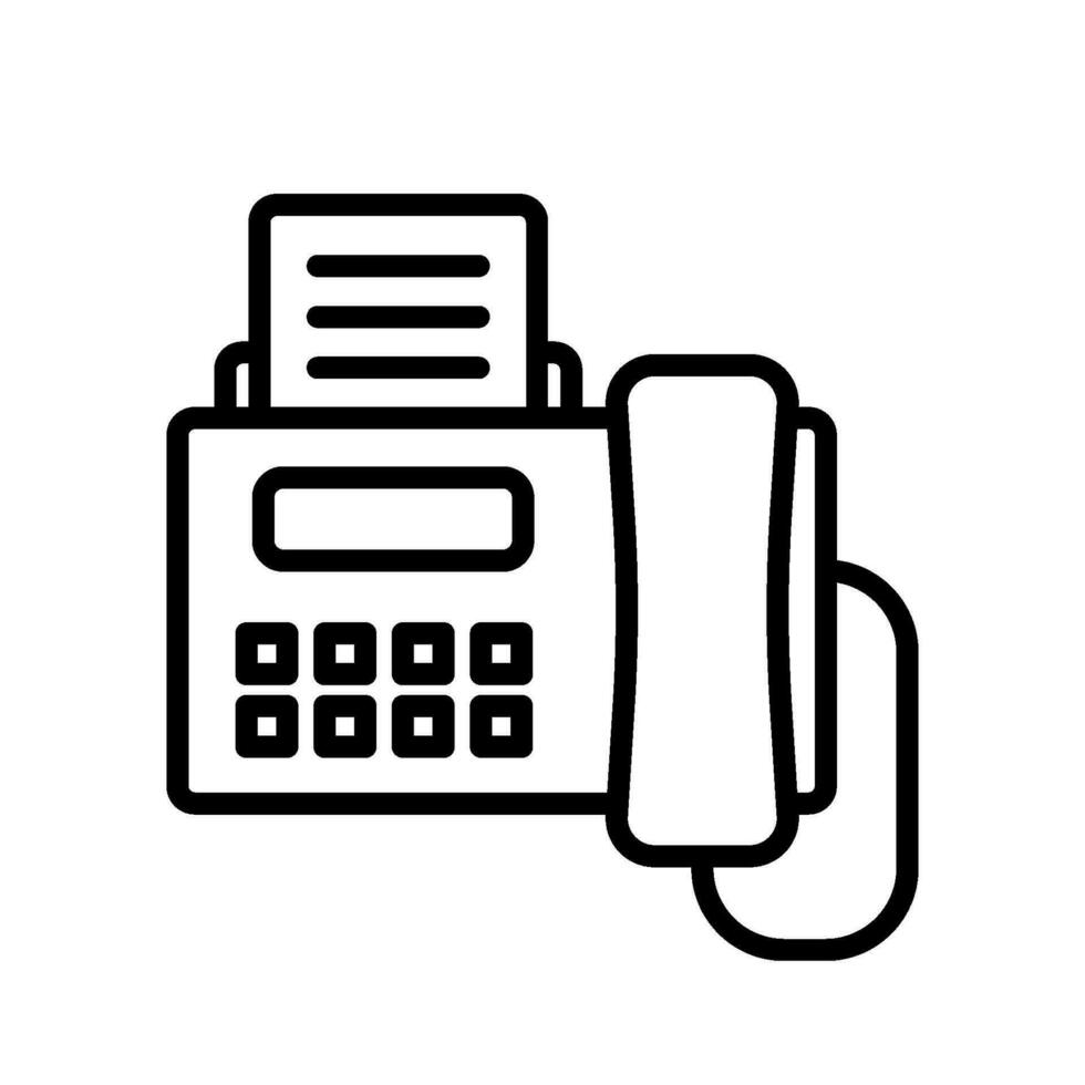 comunicación fax firmar símbolo vector