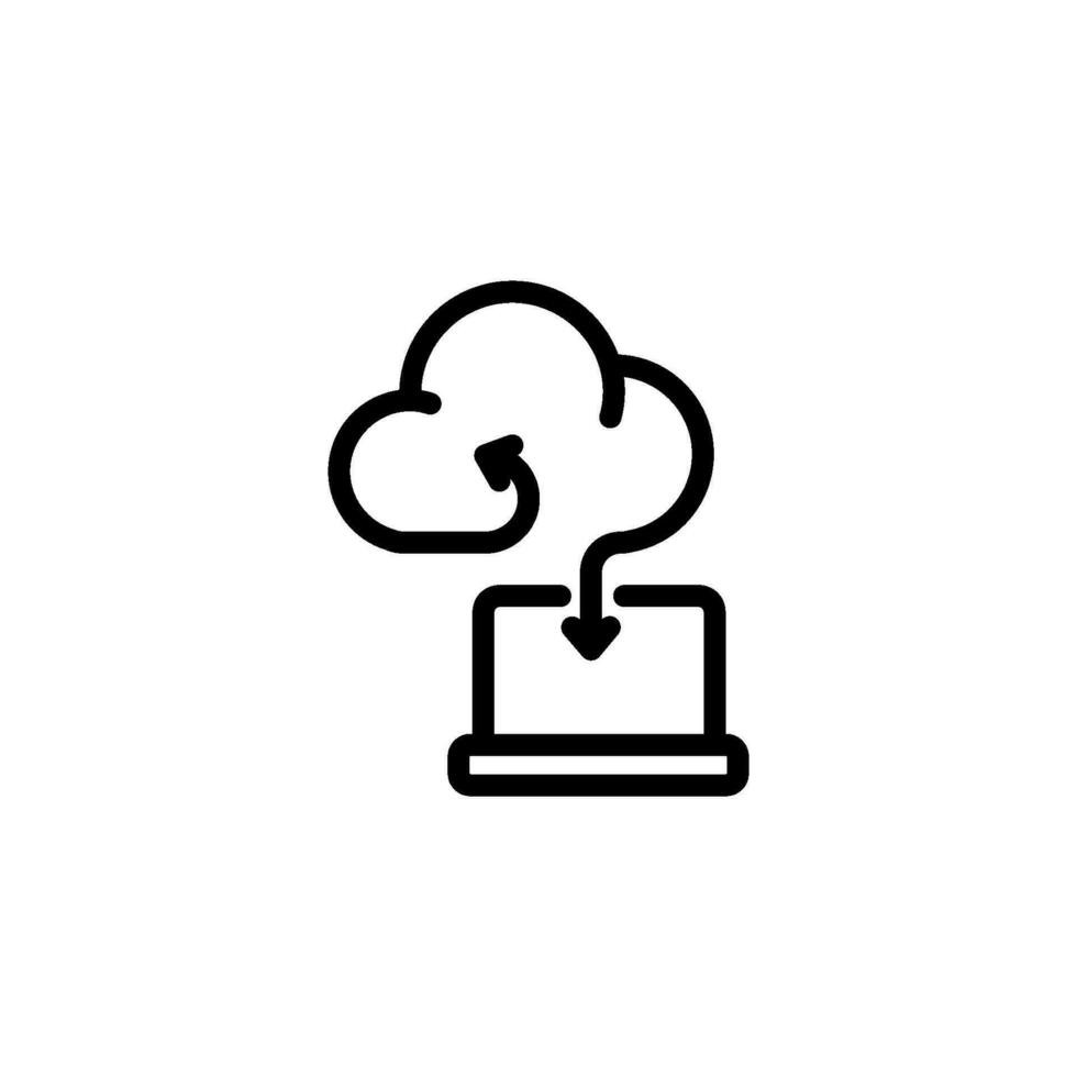 technology cloud computing sign symbol vector