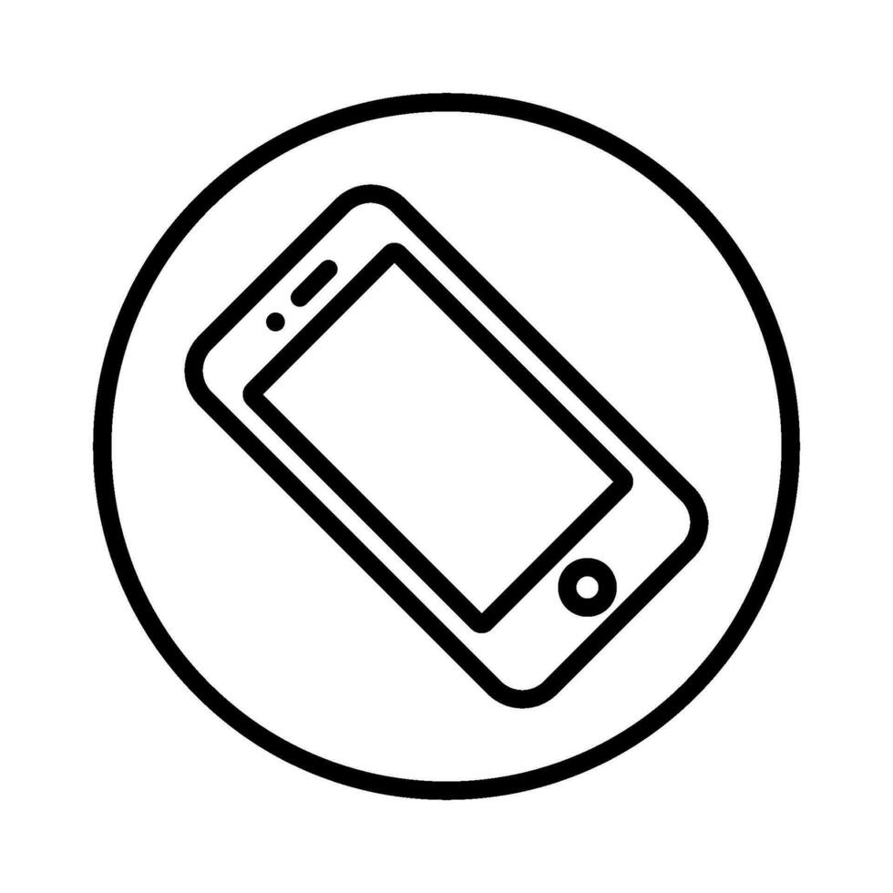 móvil teléfono firmar símbolo vector icono