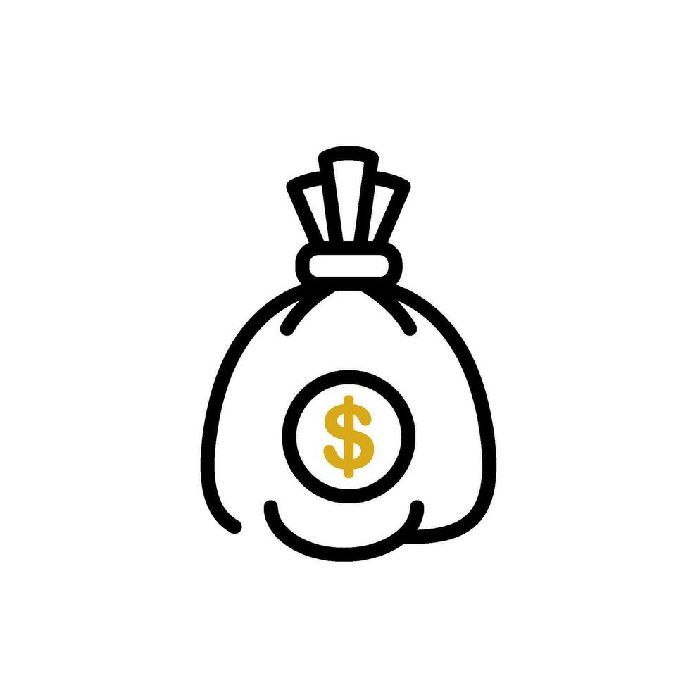 economy money bag sign symbol vector