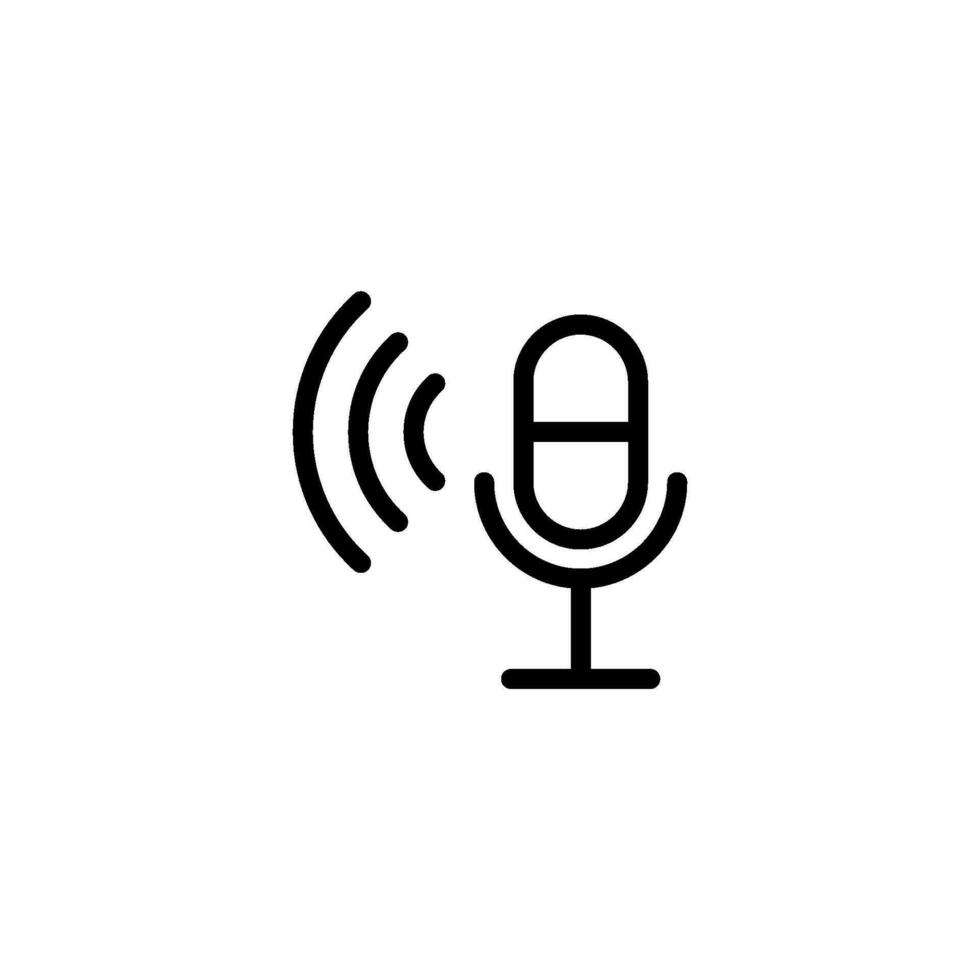 communication mic sign symbol vector