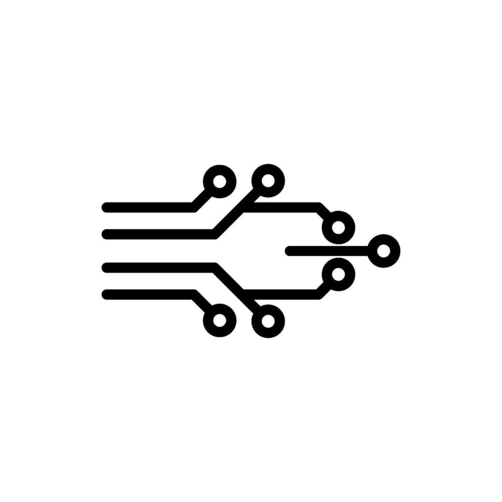 Circuit Electronic Icon Vector Template