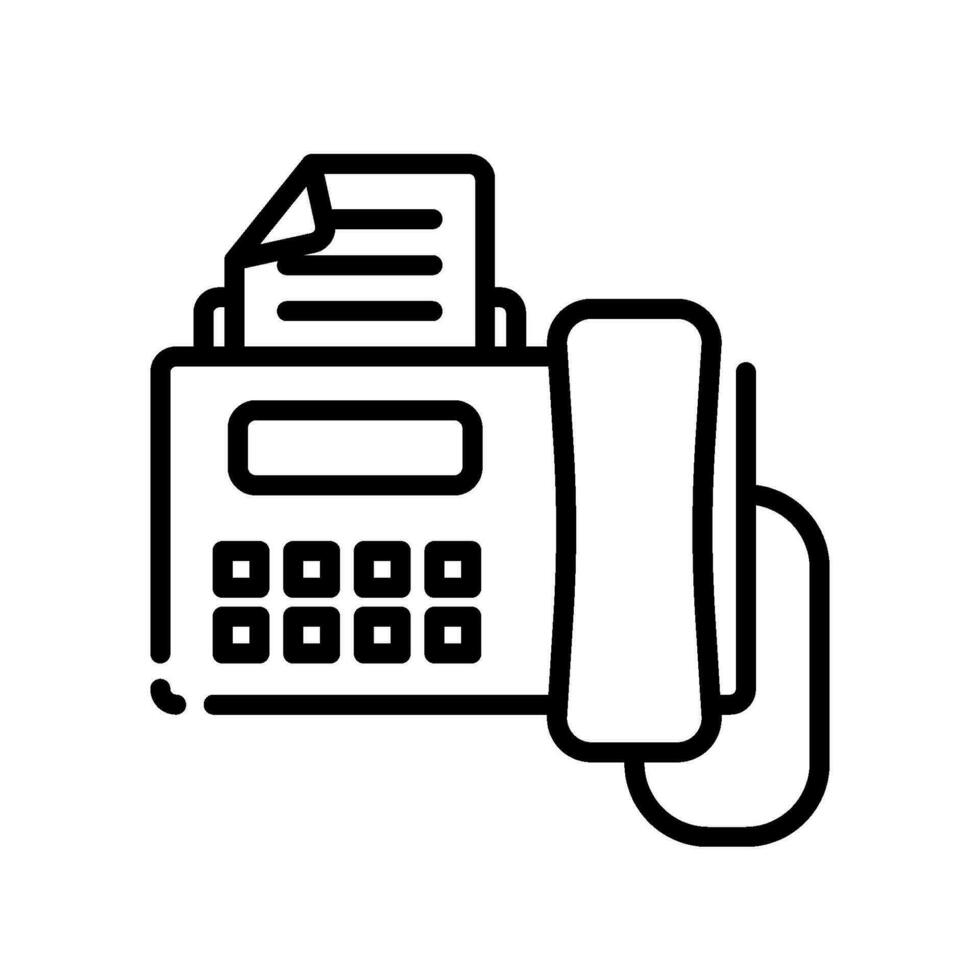 comunicación fax firmar símbolo vector