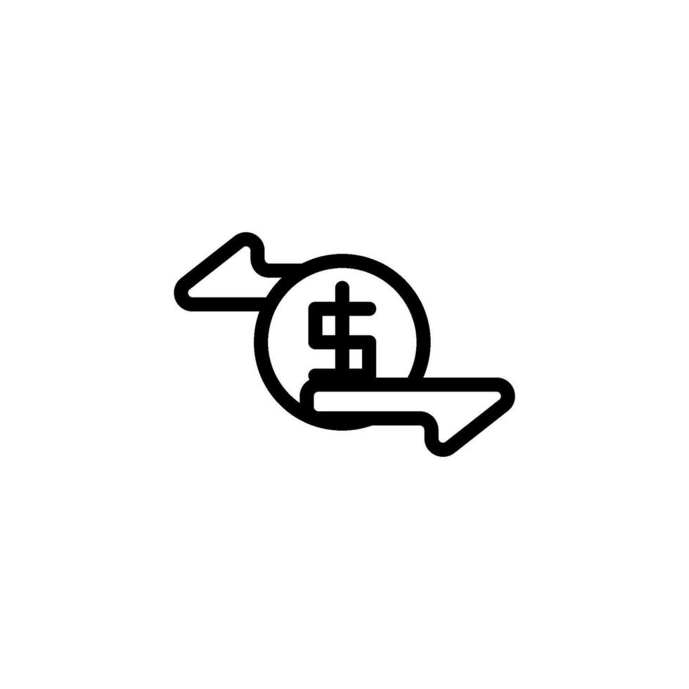economía dinero transferir firmar símbolo vector