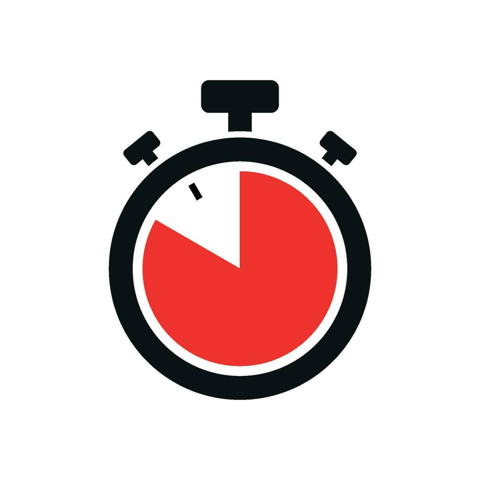 Trendy Simple Stopwatch Icon Vector Illustration Template