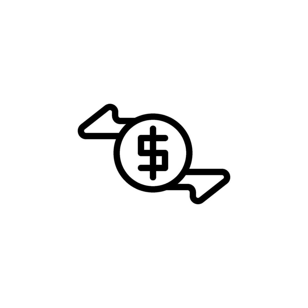 economy money transfer sign symbol vector