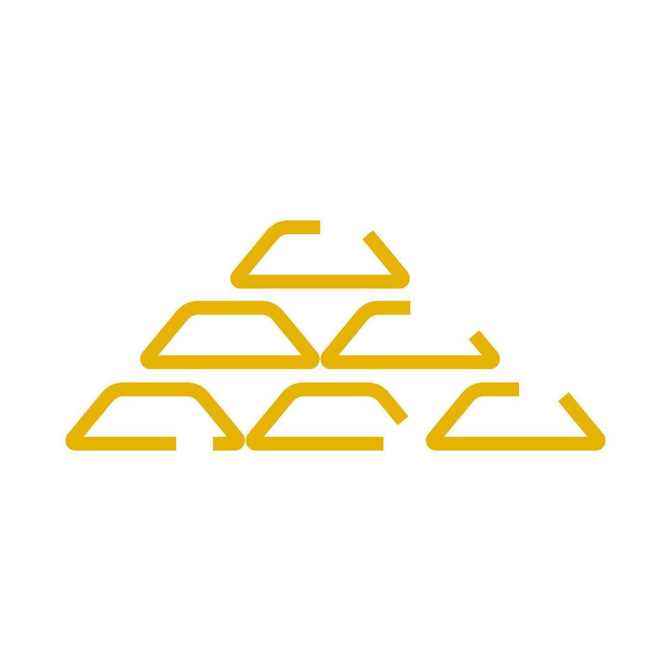 economy gold stack sign symbol vector