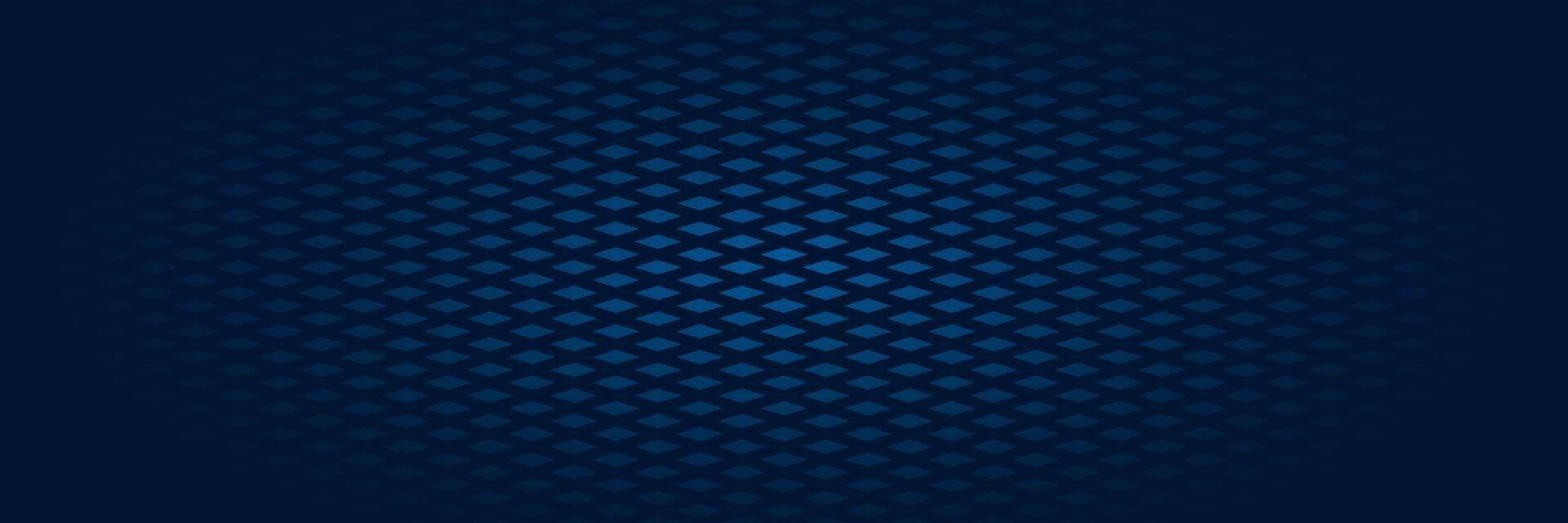 Dark blue abstract background with rhombus pattern. Vector illustration