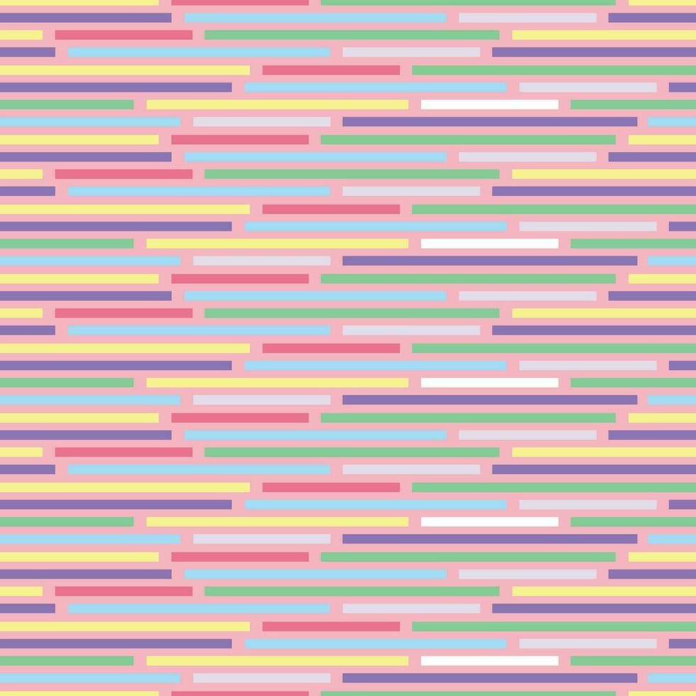Seamless pattern with rectangle shape, multi-colored on pink background. Vector illustration.