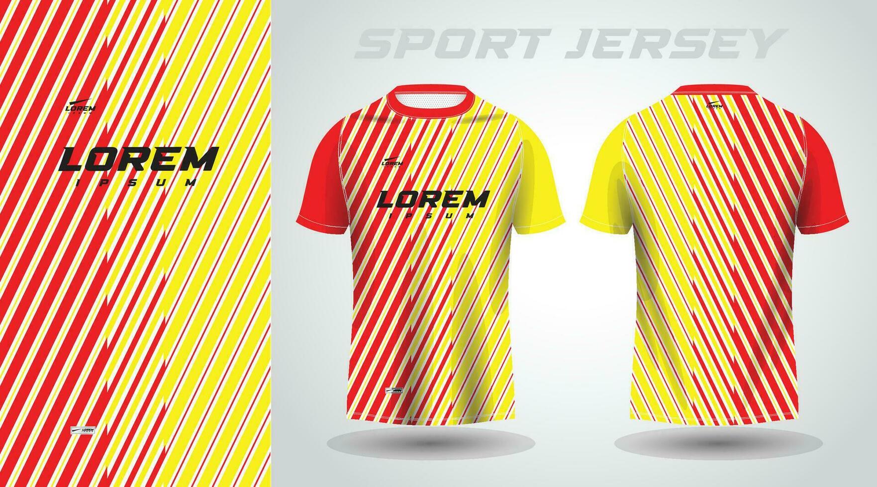 rojo amarillo camisa fútbol fútbol americano deporte jersey modelo diseño Bosquejo vector