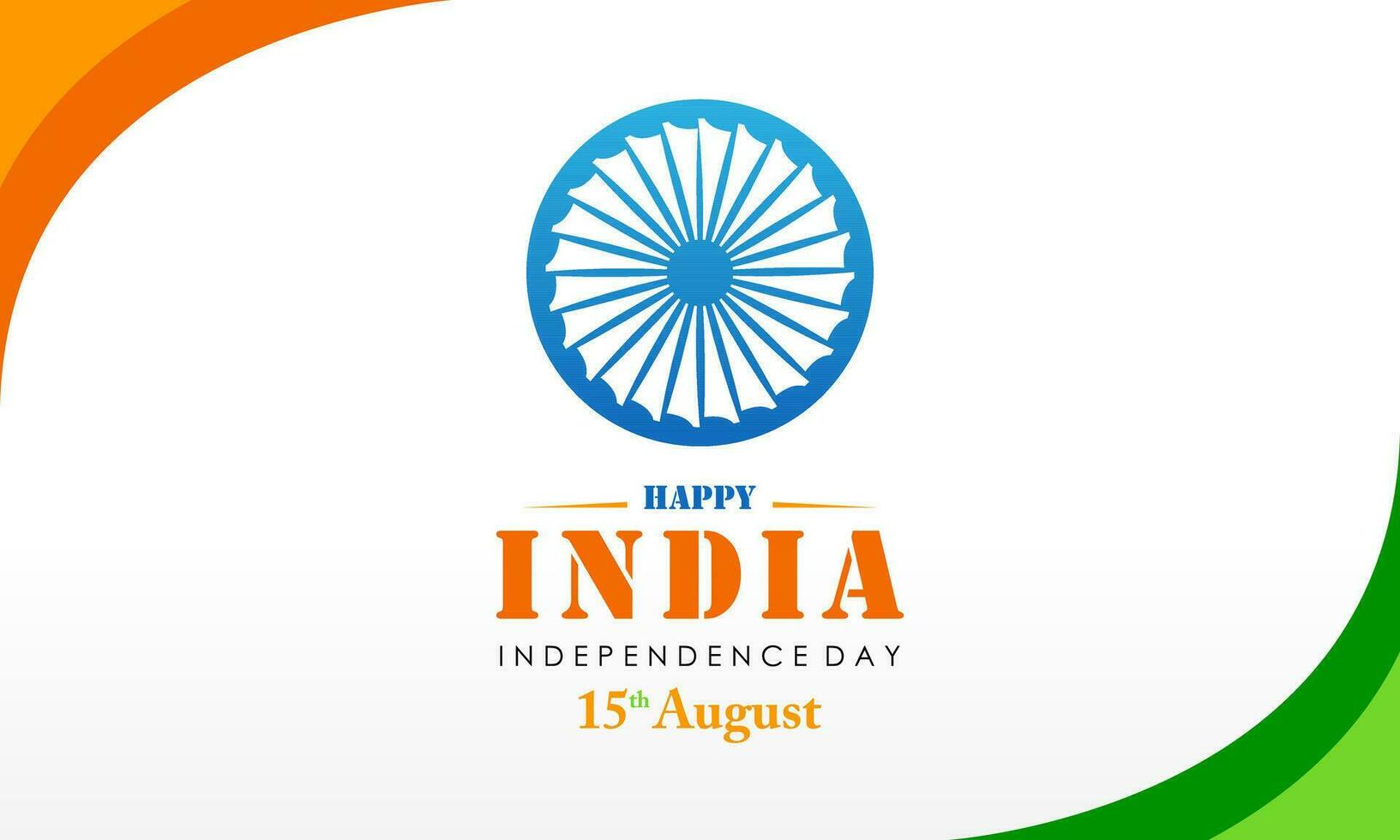 contento 15 de agosto, celebrando India independencia día bandera antecedentes vector