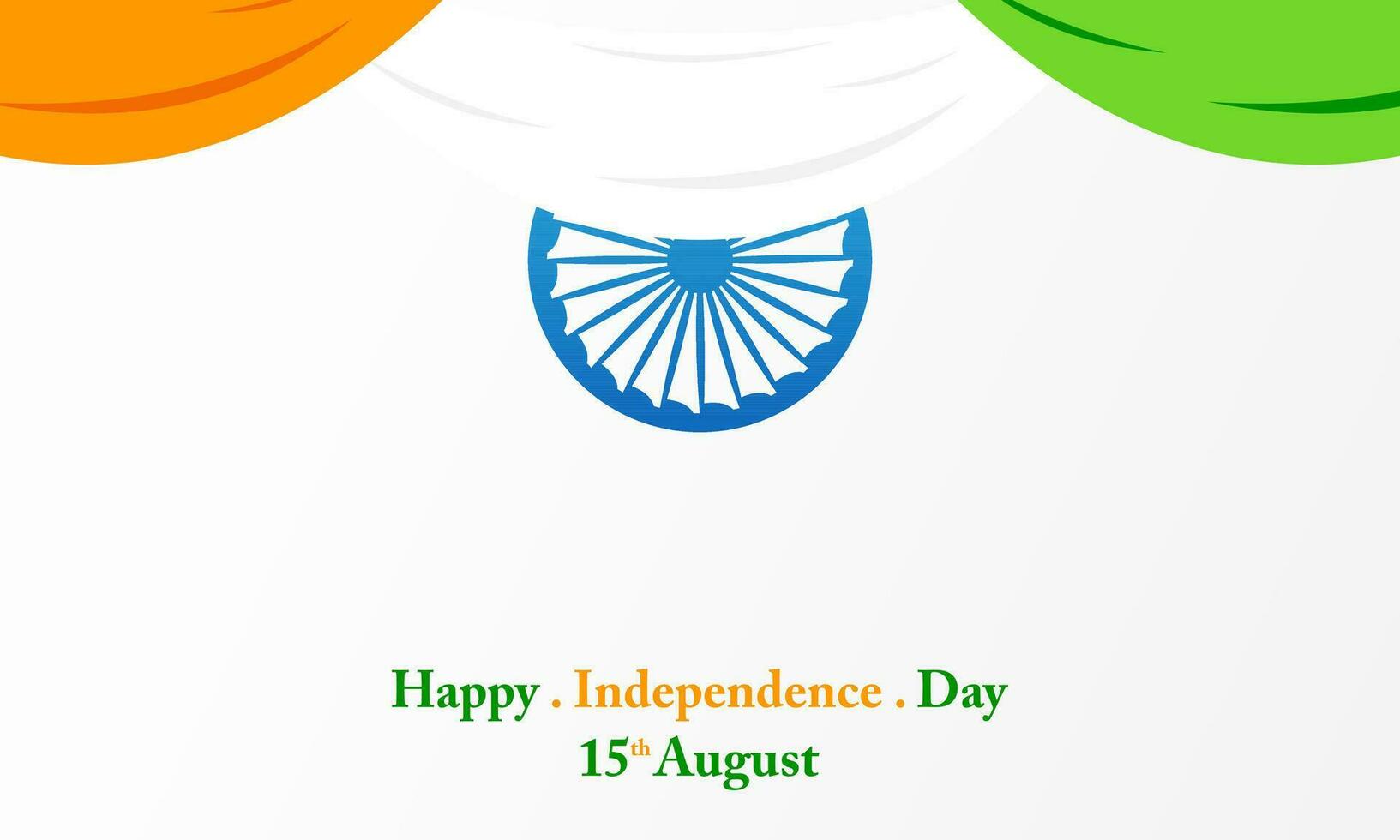 Happy 15th of August, Celebrating India Independence Day Banner Background vector