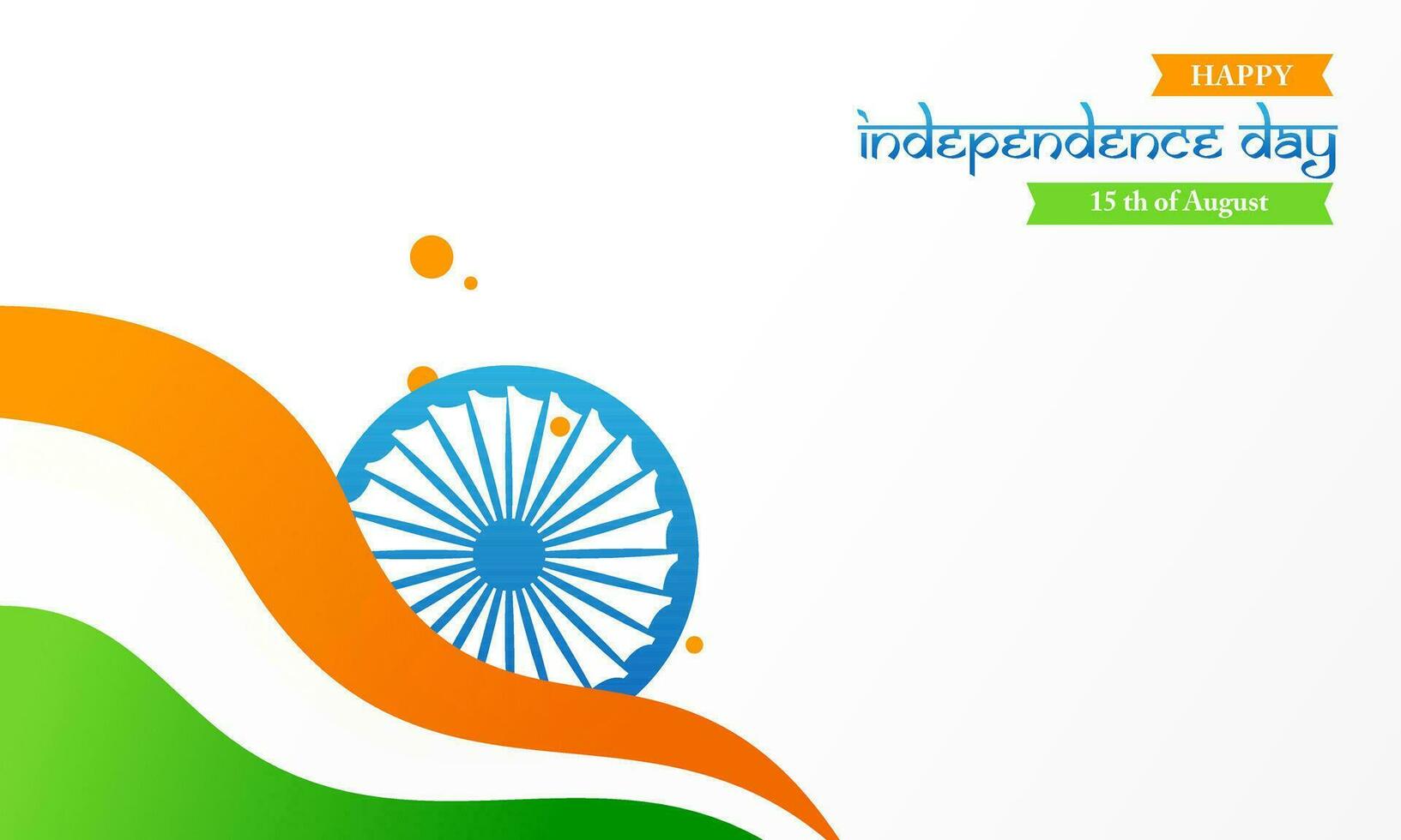 Happy 15th of August, Celebrating India Independence Day Banner Background vector