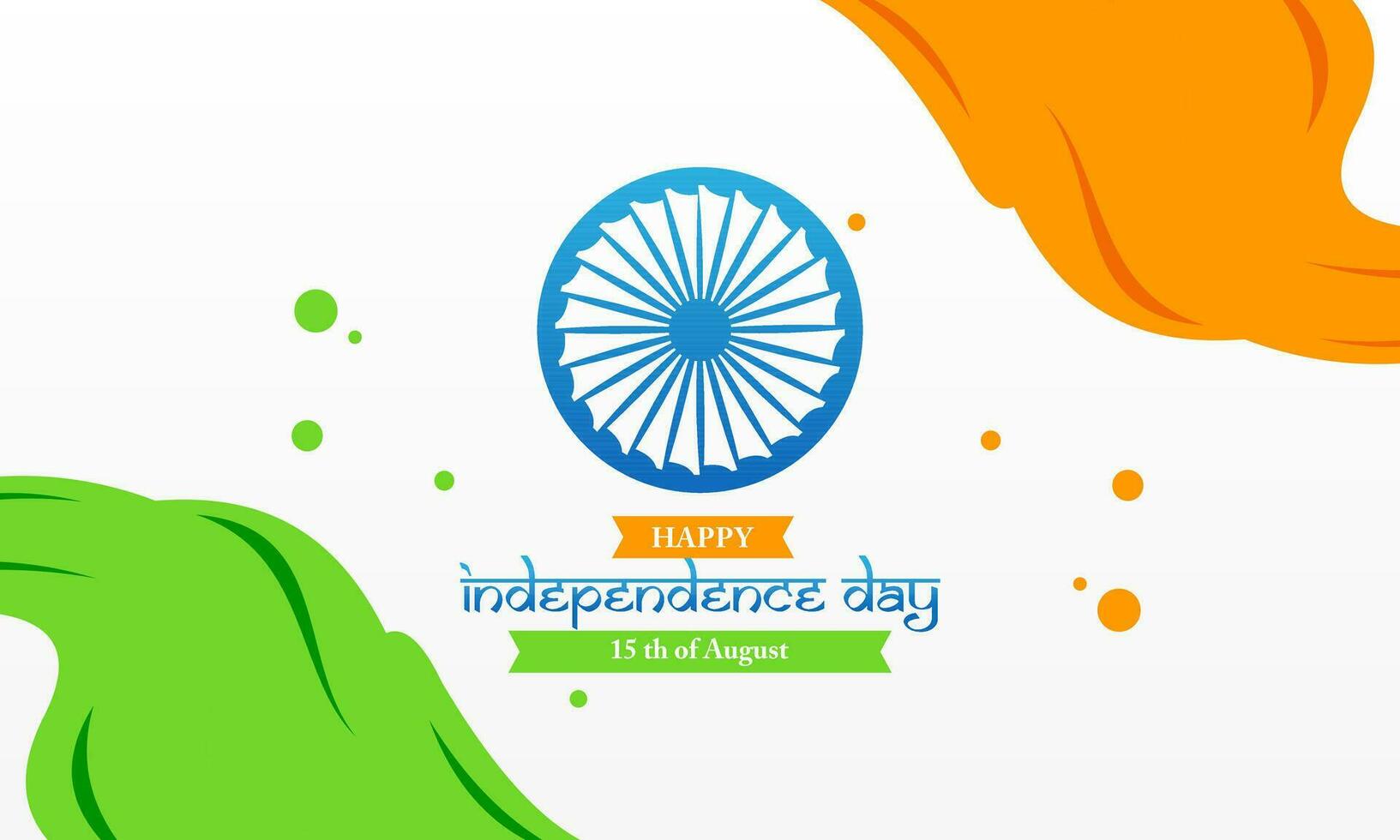 Happy 15th of August, Celebrating India Independence Day Banner Background vector