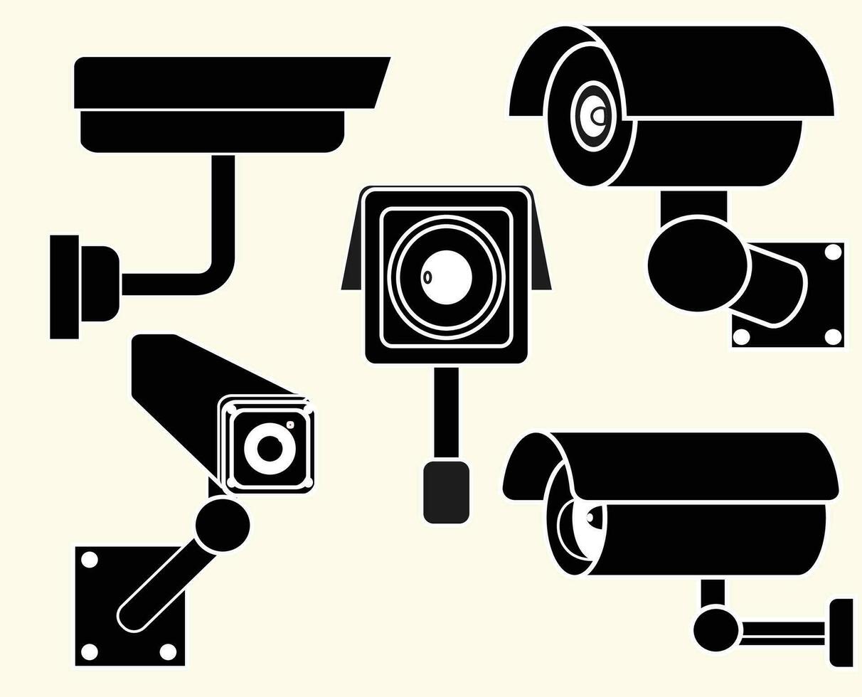 Surveillance security CCTV Camera system monitoring vector