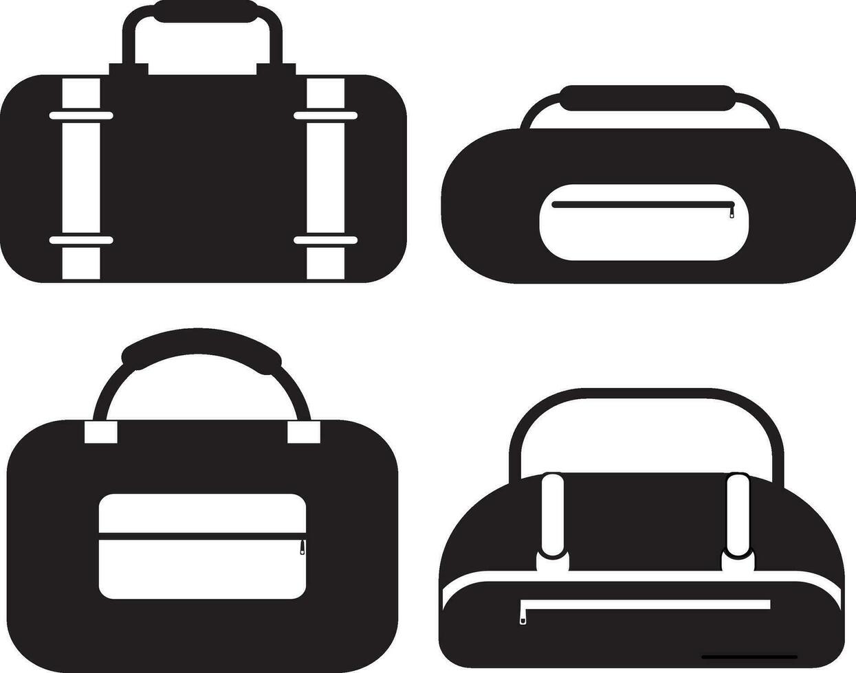 Travel bag vector silhouette