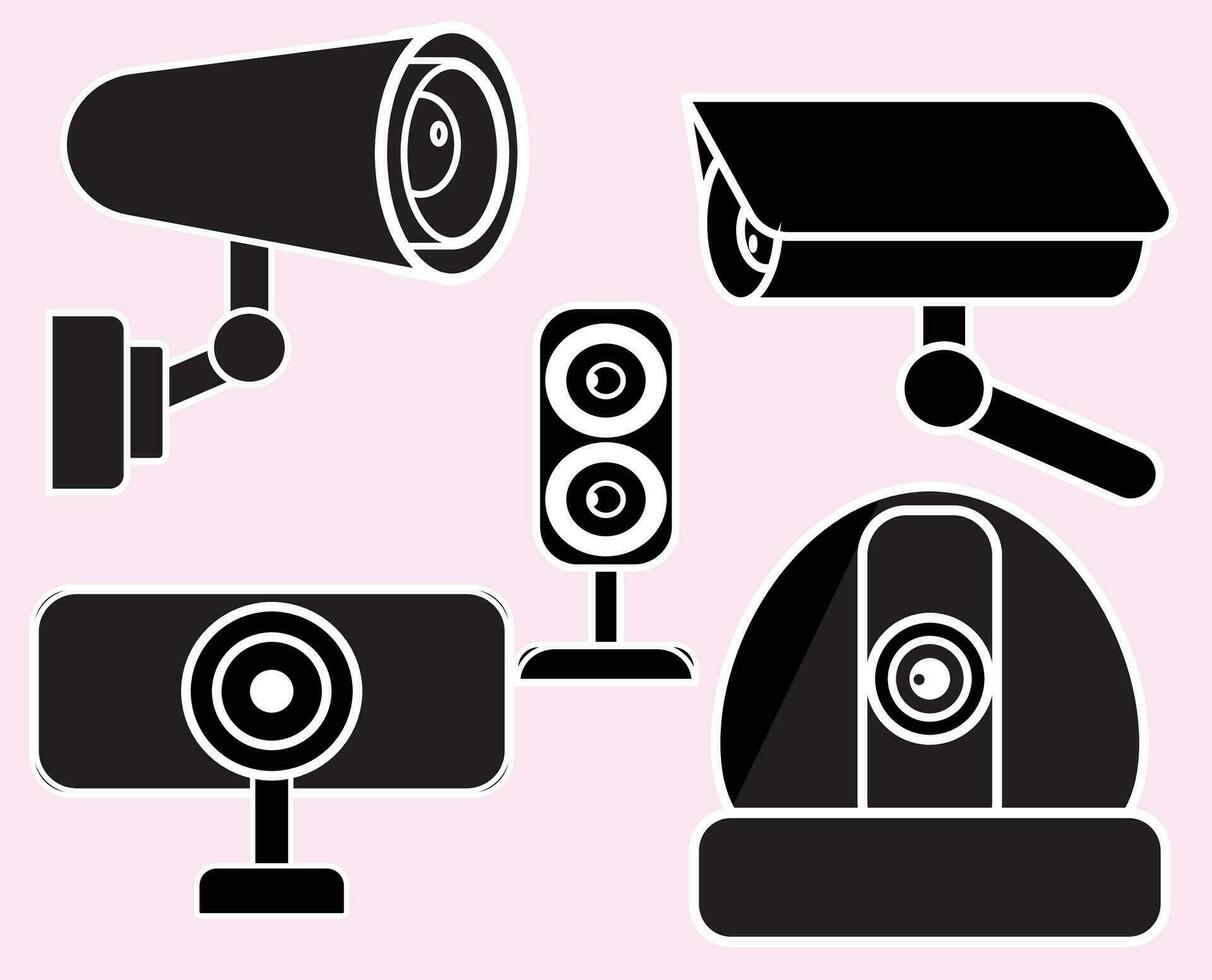 CCTV Camera surveillance security system monitoring vector