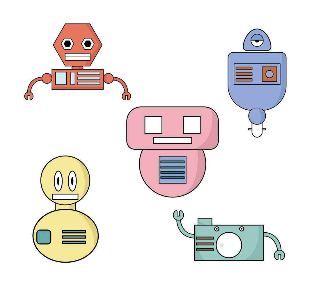 dibujos animados robot juguete vector