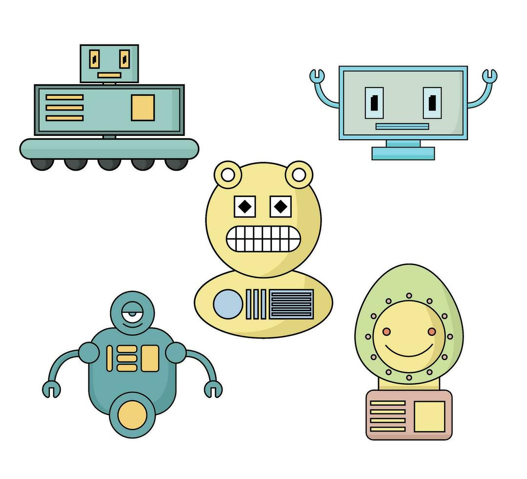 Robot kids cartoon vector