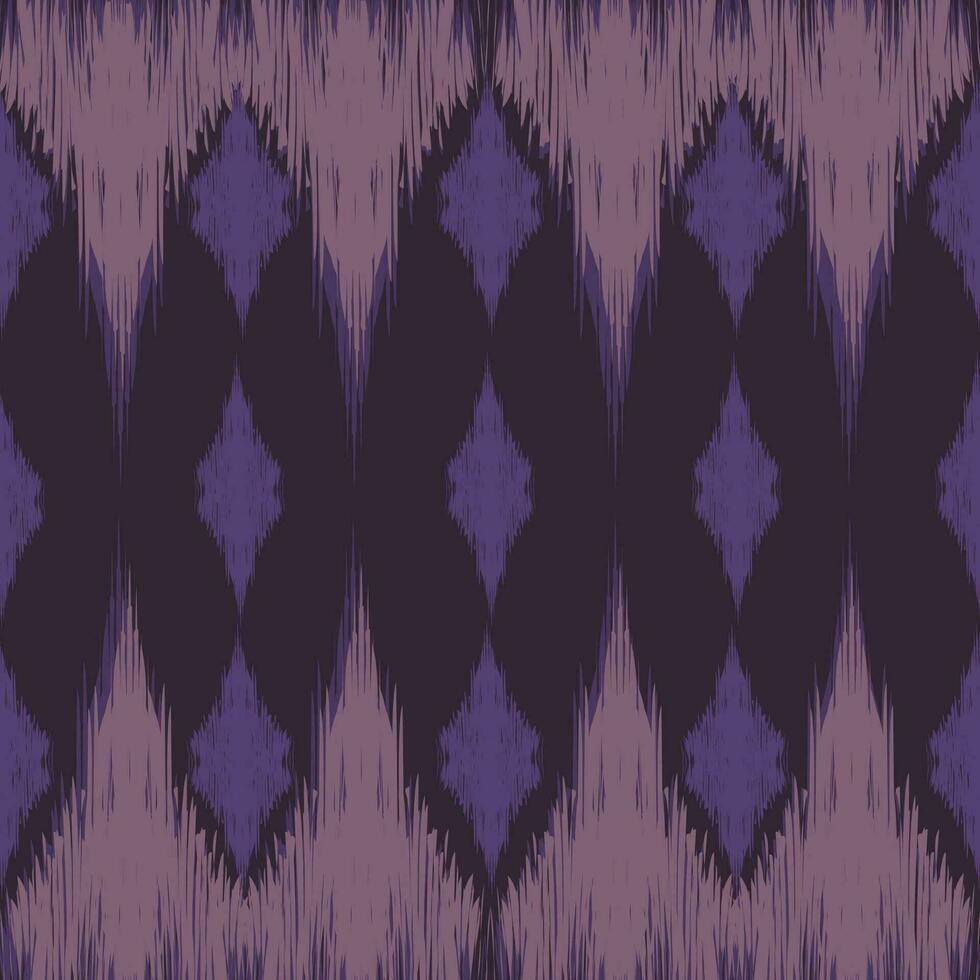 ikat ethnic seamless pattern. abstract ogee textured vector