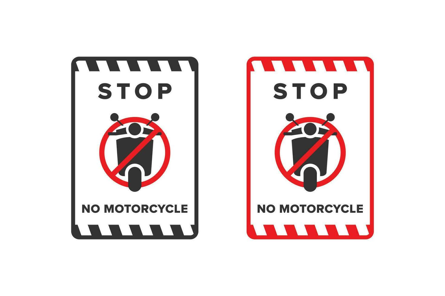 No motorcycle icon vector