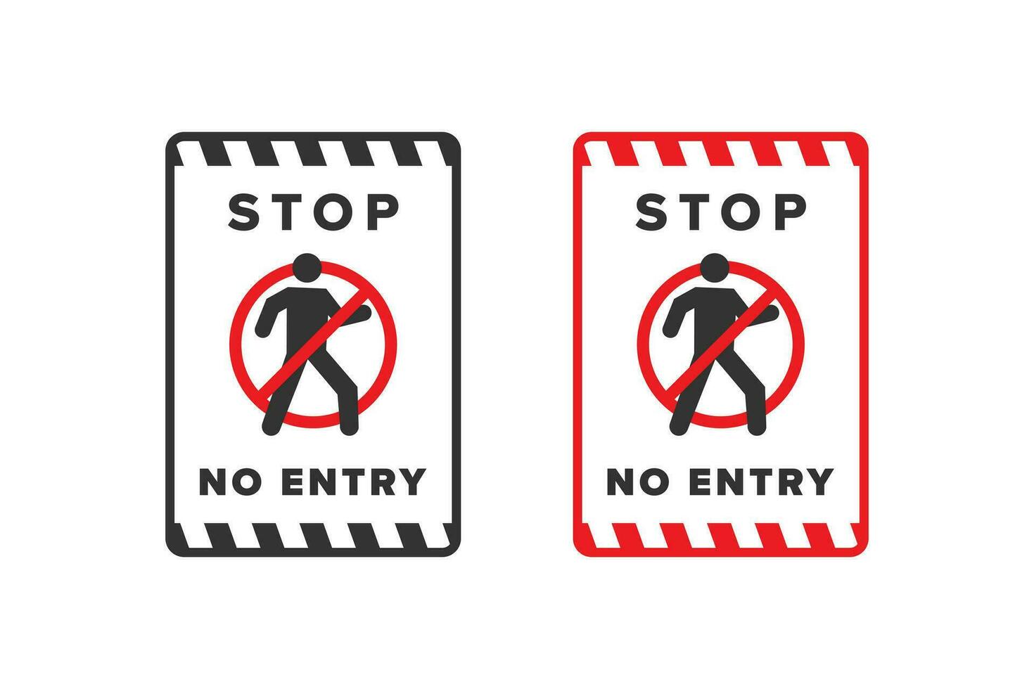 No entry icon sign vector design red color