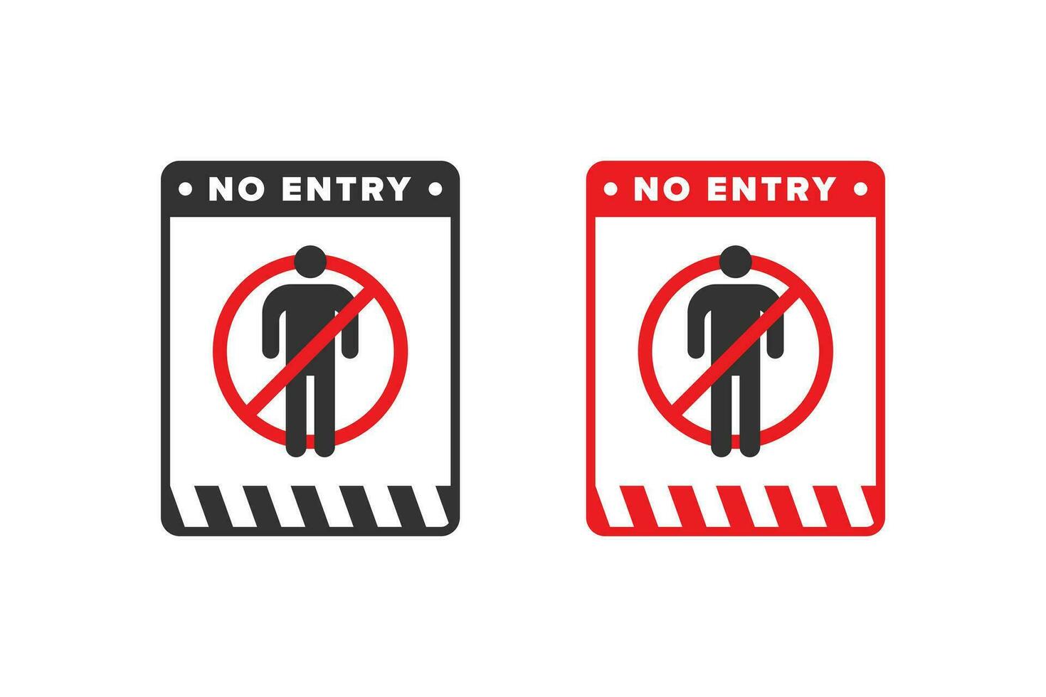 No entry icon sign vector design red color