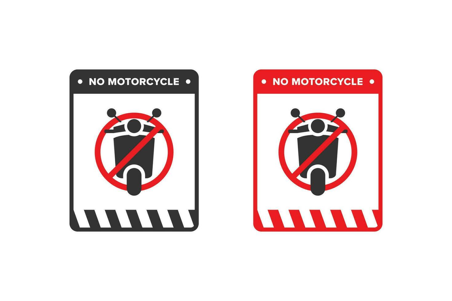 No motorcycle icon vector