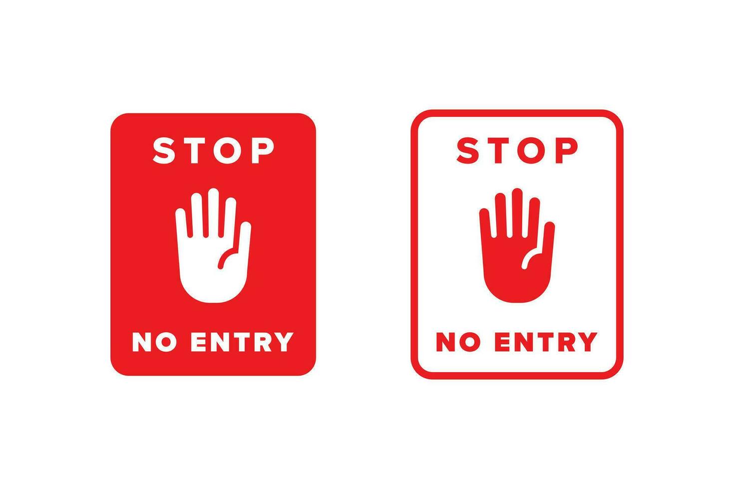 No entry icon sign vector design red color