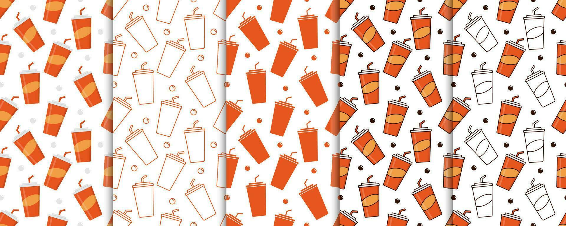 Soft drink soda seamless pattern vector