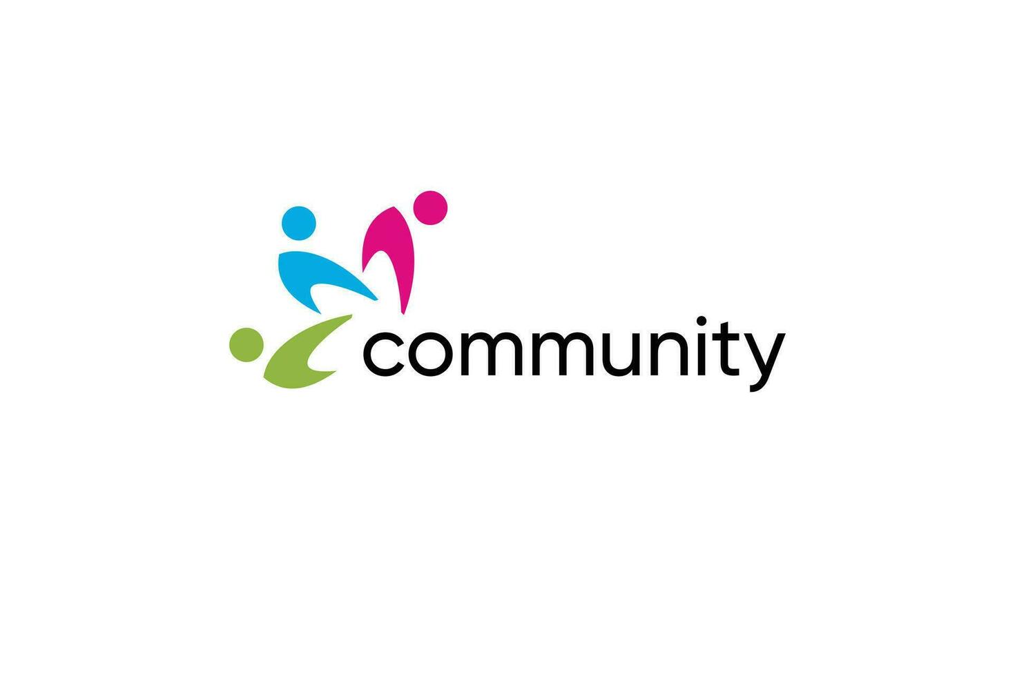 comunidad logo vector con moderno y creativo concepto