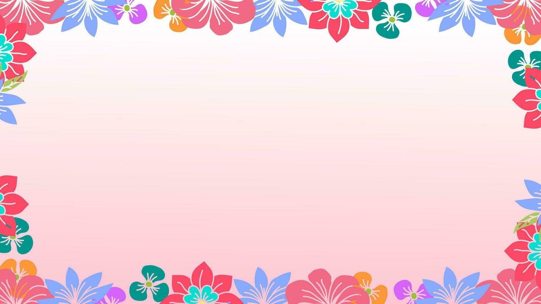 Modern colorful flower background vector design. flower frame